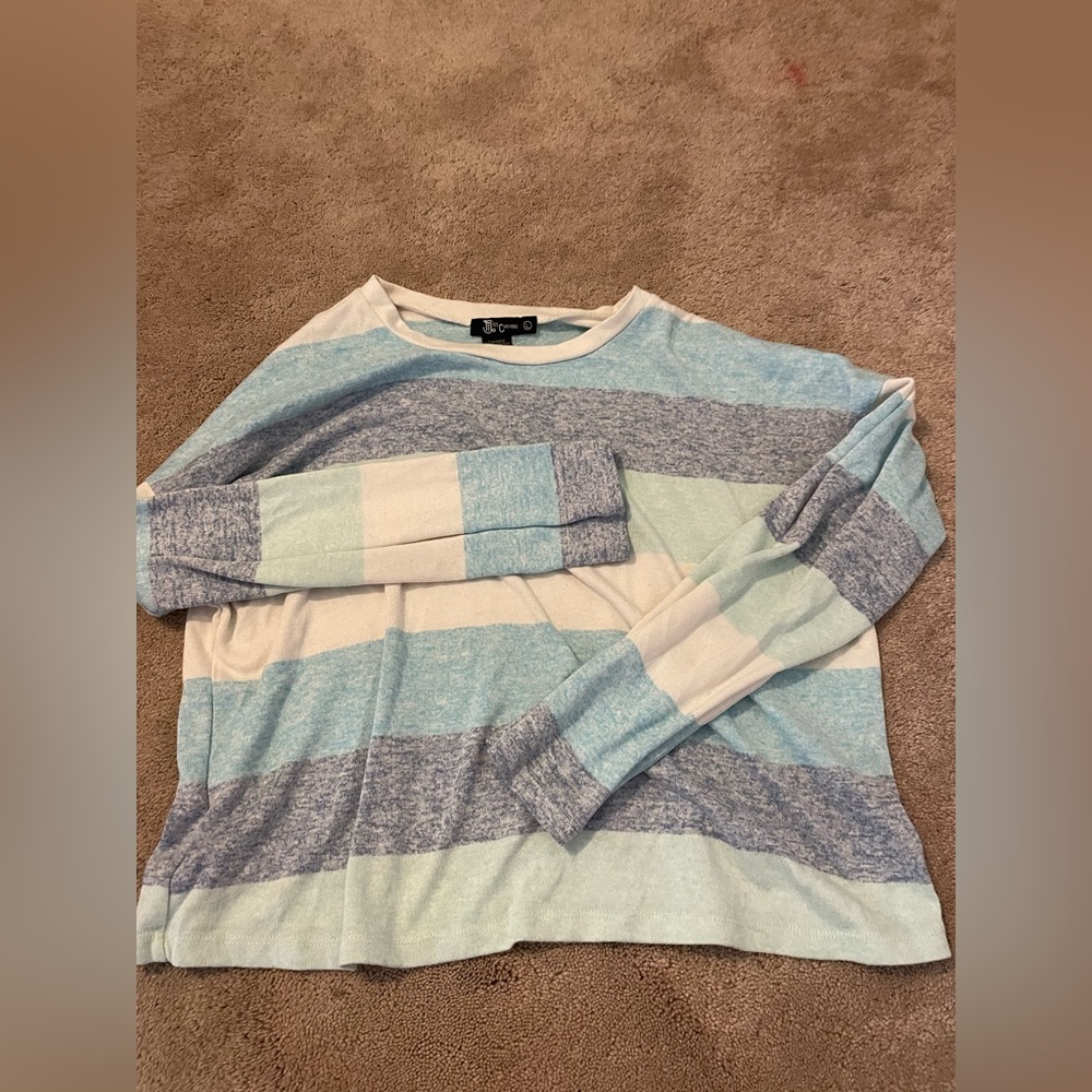 Blue cropped long sleeve